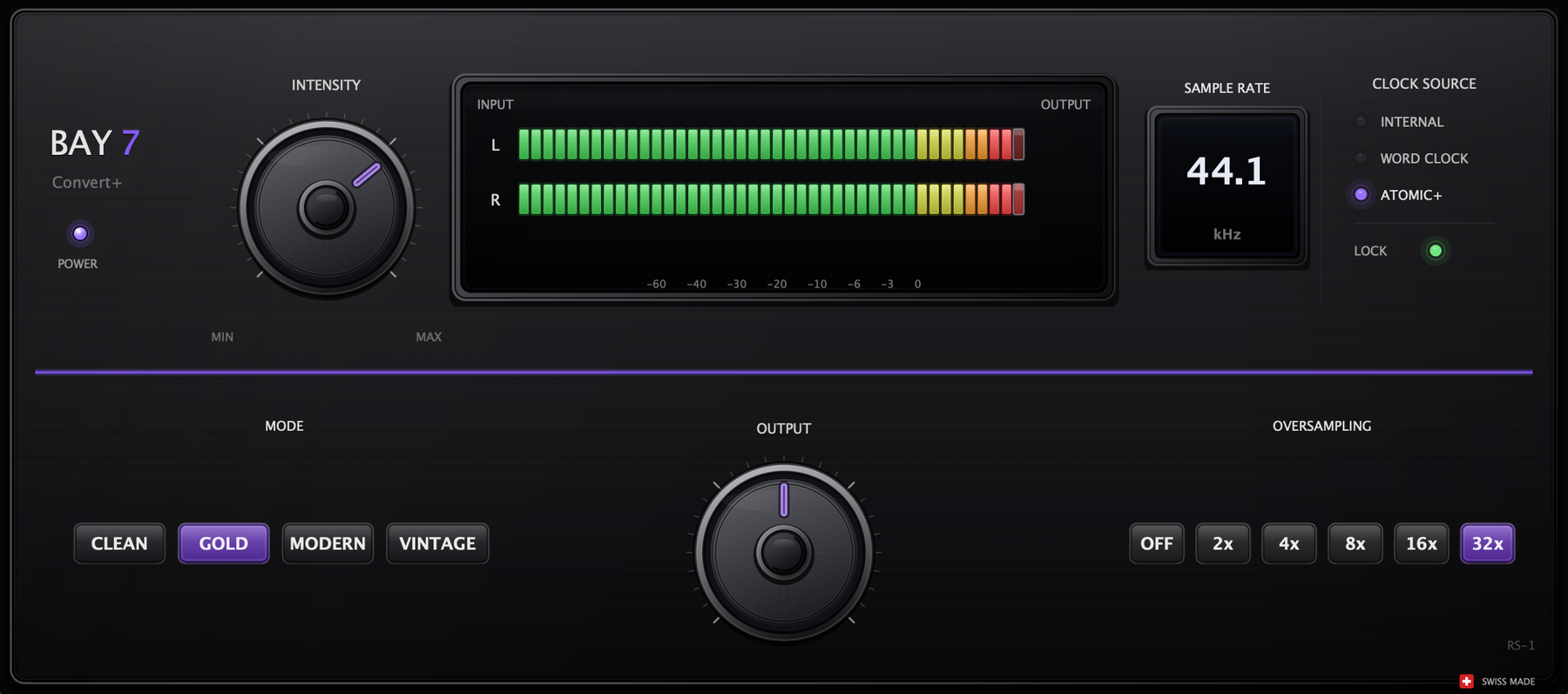 Bay7 Convert+ mastering converter plugin interface